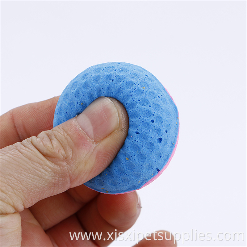 wholesale Latex Golf Sponge foam Balls Cats Toys With Feathers and without feather